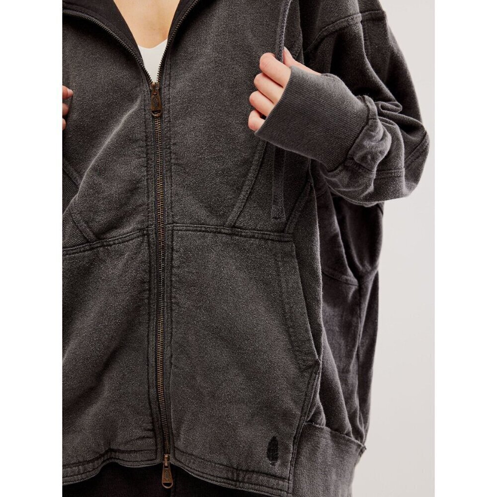 FP Women's Charcoal Zip-Up Hoodie - Picture 5 of 9